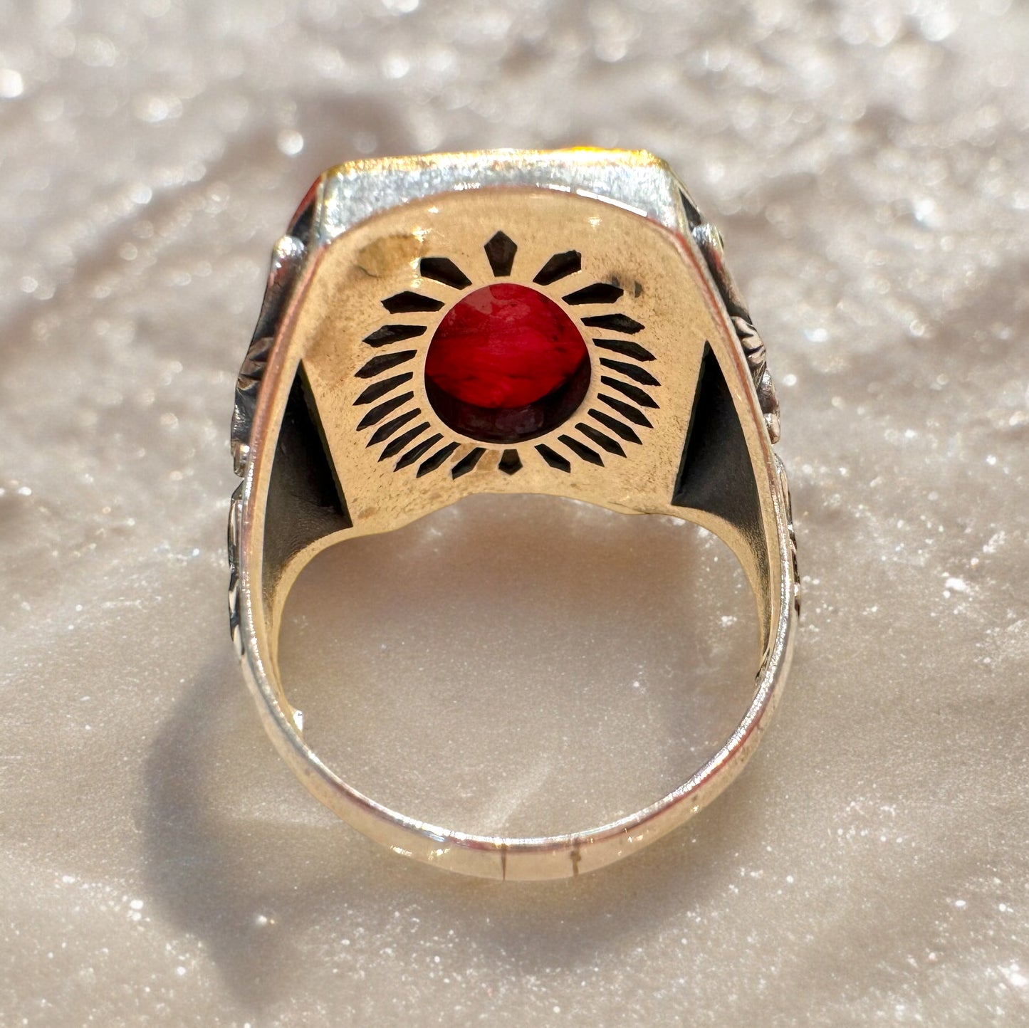 Silver Ring with Ruby